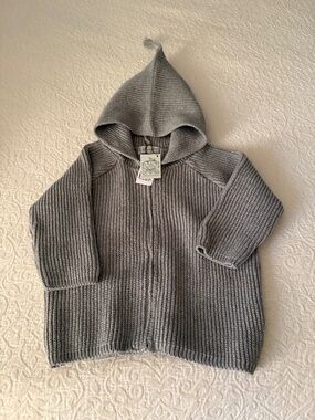 Feltman Brothers Knit Zip Up Hooded Sweater, Size 4T, NEW with Tags